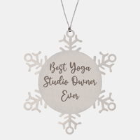 Load image into Gallery viewer, Best Yoga Studio Owner Ever Ornament Christmas Gift for Him Her Snowflake Ornament
