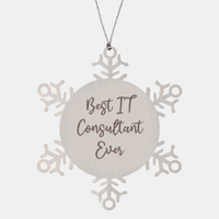 Load image into Gallery viewer, Best IT Consultant Ever Ornament Christmas Gift for Him Her Snowflake Ornament
