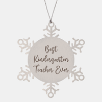 Load image into Gallery viewer, Best Kindergarten Teacher Ever Ornament Christmas Gift for Him Her Snowflake Ornament
