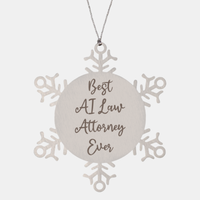 Load image into Gallery viewer, Best AI Law Attorney Ever Ornament, Christmas Gift for Him Her, Stainless Steel Snowflake Ornament
