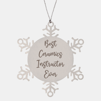Load image into Gallery viewer, Best Ceramics Instructor Ever Ornament, Christmas Gift for Him Her, Stainless Steel Snowflake Ornament
