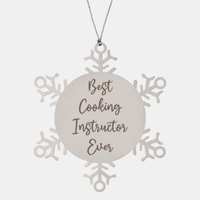 Load image into Gallery viewer, Best Cooking Instructor Ever Ornament, Christmas Gift for Him Her, Stainless Steel Snowflake Ornament

