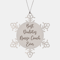 Load image into Gallery viewer, Best Diabetes Nurse Coach Ever Ornament, Christmas Gift for Him Her, Stainless Steel Snowflake Ornament
