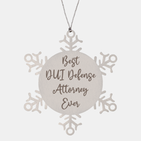 Load image into Gallery viewer, Best DUI Defense Attorney Ever Ornament, Christmas Gift for Him Her, Stainless Steel Snowflake Ornament
