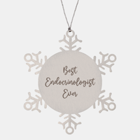 Load image into Gallery viewer, Best Endocrinologist Ever Ornament, Christmas Gift for Him Her, Stainless Steel Snowflake Ornament
