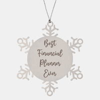 Load image into Gallery viewer, Best Financial Planner Ever Ornament, Christmas Gift for Him Her, Stainless Steel Snowflake Ornament

