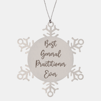 Load image into Gallery viewer, Best General Practitioner Ever Ornament, Christmas Gift for Him Her, Stainless Steel Snowflake Ornament
