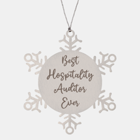Load image into Gallery viewer, Best Hospitality Auditor Ever Ornament, Christmas Gift for Him Her, Stainless Steel Snowflake Ornament
