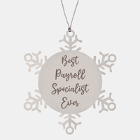 Load image into Gallery viewer, Best Payroll Specialist Ever Ornament, Christmas Gift for Him Her, Stainless Steel Snowflake Ornament
