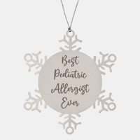 Load image into Gallery viewer, Best Pediatric Allergist Ever Ornament, Christmas Gift for Him Her, Stainless Steel Snowflake Ornament
