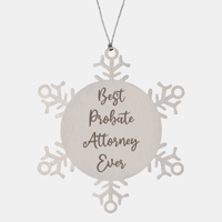 Load image into Gallery viewer, Best Probate Attorney Ever Ornament, Christmas Gift for Him Her, Stainless Steel Snowflake Ornament
