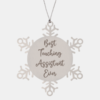 Load image into Gallery viewer, Best Teaching Assistant Ever Ornament, Christmas Gift for Him Her, Stainless Steel Snowflake Ornament

