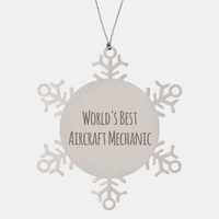 Load image into Gallery viewer, Aircraft Mechanic Ornament Christmas Gift Stainless Steel Snowflake Ornament

