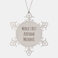 Load image into Gallery viewer, Airframe Mechanic Ornament Christmas Gift Stainless Steel Snowflake Ornament
