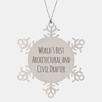 Load image into Gallery viewer, Architectural and Civil Drafter Ornament Christmas Gift Stainless Steel Snowflake Ornament
