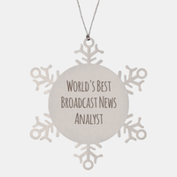 Load image into Gallery viewer, Broadcast News Analyst Ornament Christmas Gift Stainless Steel Snowflake Ornament
