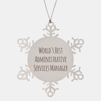 Load image into Gallery viewer, Administrative Services Manager Ornament Christmas Gift Stainless Steel Snowflake Ornament
