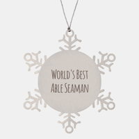 Load image into Gallery viewer, Able Seaman Ornament Christmas Gift Stainless Steel Snowflake Ornament
