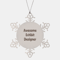 Load image into Gallery viewer, Exhibit Designer Gift Stainless Steel Snowflake Ornament Christmas Gift Awesome
