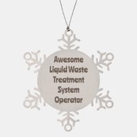 Load image into Gallery viewer, Liquid Waste Treatment System Operator Gift Stainless Steel Snowflake Ornament Christmas Gift Awesome
