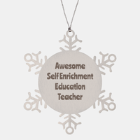 Load image into Gallery viewer, Self Enrichment Education Teacher Gift Stainless Steel Snowflake Ornament Christmas Gift Awesome
