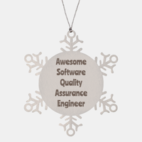 Load image into Gallery viewer, Software Quality Assurance Engineer Gift Stainless Steel Snowflake Ornament Christmas Gift Awesome
