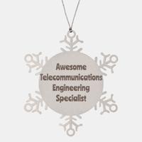 Load image into Gallery viewer, Telecommunications Engineering Specialist Gift Stainless Steel Snowflake Ornament Christmas Gift Awesome
