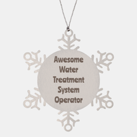 Load image into Gallery viewer, Water Treatment System Operator Gift Stainless Steel Snowflake Ornament Christmas Gift Awesome
