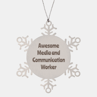 Load image into Gallery viewer, Media and Communication Worker Gift Stainless Steel Snowflake Ornament Christmas Gift Awesome

