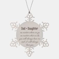 Load image into Gallery viewer, Dad and Daughter Christmas Ornament Gift Stainless Steel Snowflake Ornament
