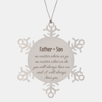 Load image into Gallery viewer, Father and Son Christmas Ornament Gift Stainless Steel Snowflake Ornament
