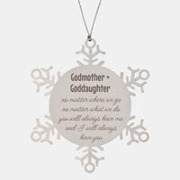 Load image into Gallery viewer, Godmother and Goddaughter Christmas Ornament Gift Stainless Steel Snowflake Ornament
