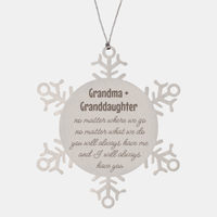 Load image into Gallery viewer, Grandma and Granddaughter Christmas Ornament Gift Stainless Steel Snowflake Ornament
