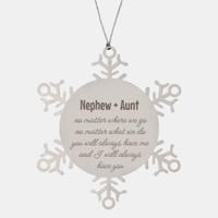 Load image into Gallery viewer, Nephew and Aunt Christmas Ornament Gift Stainless Steel Snowflake Ornament
