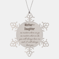 Load image into Gallery viewer, Mother and Daughter Christmas Ornament Gift Stainless Steel Snowflake Ornament
