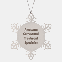 Load image into Gallery viewer, Correctional Treatment Specialist Gift Stainless Steel Snowflake Ornament Christmas Gift Awesome
