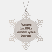 Load image into Gallery viewer, Landfill Gas Collection System Operator Gift Stainless Steel Snowflake Ornament Christmas Gift Awesome
