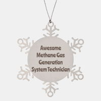 Load image into Gallery viewer, Methane Gas Generation System Technician Gift Stainless Steel Snowflake Ornament Christmas Gift Awesome
