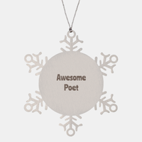 Load image into Gallery viewer, Poet Gift Stainless Steel Snowflake Ornament Christmas Gift Awesome
