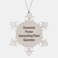 Load image into Gallery viewer, Power Generating Plant Operator Gift Stainless Steel Snowflake Ornament Christmas Gift Awesome
