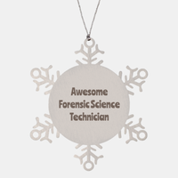 Load image into Gallery viewer, Forensic Science Technician Gift Stainless Steel Snowflake Ornament Christmas Gift Awesome

