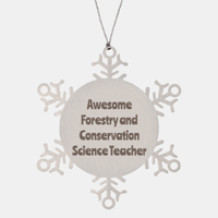 Load image into Gallery viewer, Forestry and Conservation Science Teacher Gift Stainless Steel Snowflake Ornament Christmas Gift Awesome
