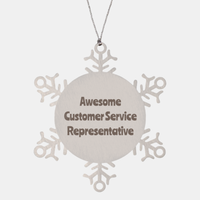 Load image into Gallery viewer, Customer Service Representative Gift Stainless Steel Snowflake Ornament Christmas Gift Awesome

