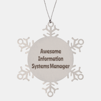 Load image into Gallery viewer, Information Systems Manager Gift Stainless Steel Snowflake Ornament Christmas Gift Awesome
