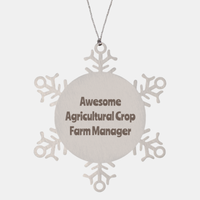 Load image into Gallery viewer, Agricultural Crop Farm Manager Gift Stainless Steel Snowflake Ornament Christmas Gift Awesome
