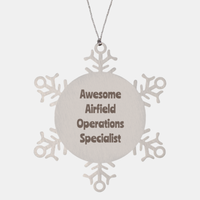 Load image into Gallery viewer, Airfield Operations Specialist Gift Stainless Steel Snowflake Ornament Christmas Gift Awesome
