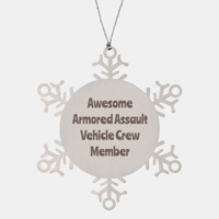 Load image into Gallery viewer, Armored Assault Vehicle Crew Member Gift Stainless Steel Snowflake Ornament Christmas Gift Awesome
