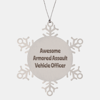 Load image into Gallery viewer, Armored Assault Vehicle Officer Gift Stainless Steel Snowflake Ornament Christmas Gift Awesome
