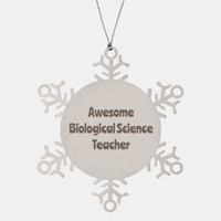Load image into Gallery viewer, Biological Science Teacher Gift Stainless Steel Snowflake Ornament Christmas Gift Awesome
