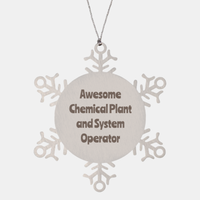 Load image into Gallery viewer, Chemical Plant and System Operator Gift Stainless Steel Snowflake Ornament Christmas Gift Awesome

